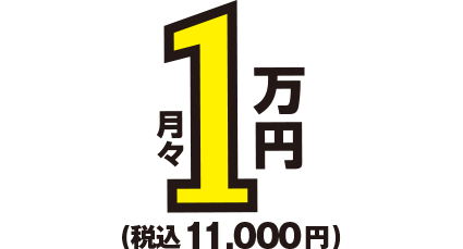 月額1万円～税込11,000円